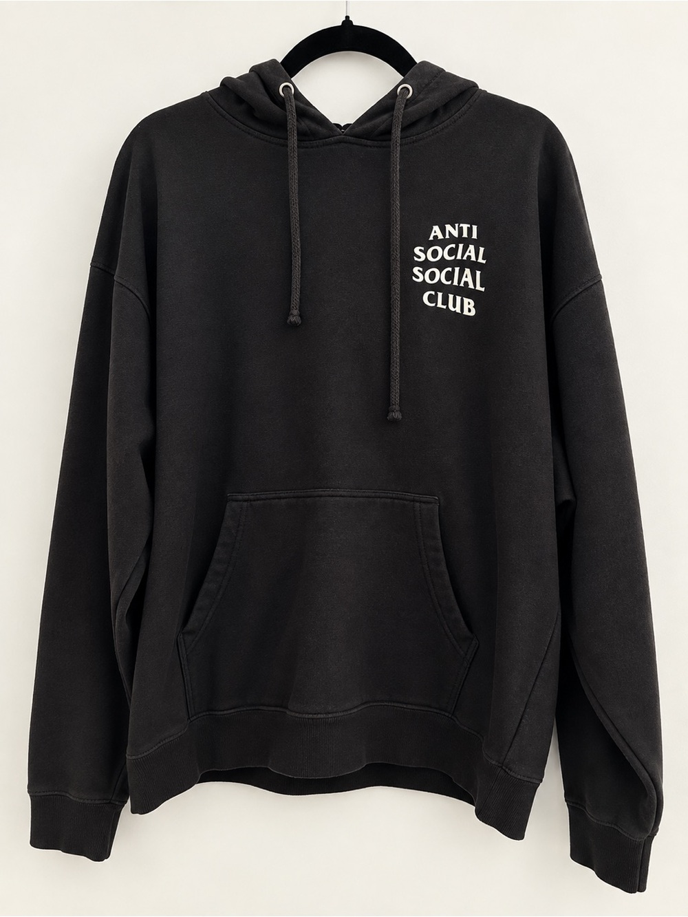 Anti Social Social Club Black Logo Hoodie Size L ASSC